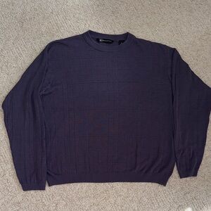 Bachrach Men's Deep Purple Crewneck Sweater
